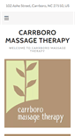 Mobile Screenshot of carrboromassagetherapy.com